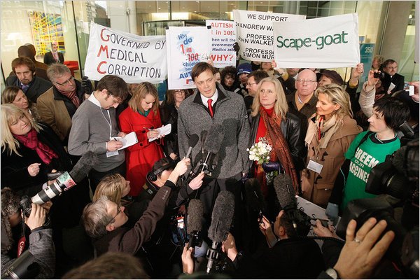 Andrew Wakefield with Supporters
