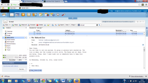 proof that Cee4life never had contact on the 17th October