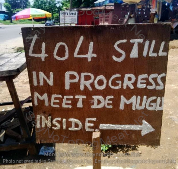 4o4 is code for a "chop shop" dog meat restaurant.